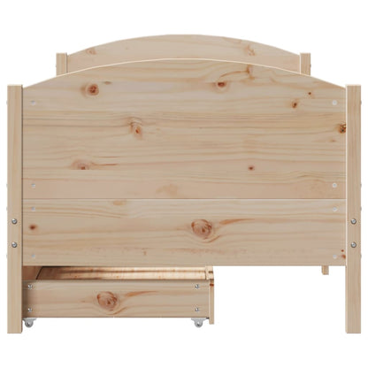 Bed Frame without Mattress 90x200 cm Solid Wood Pine