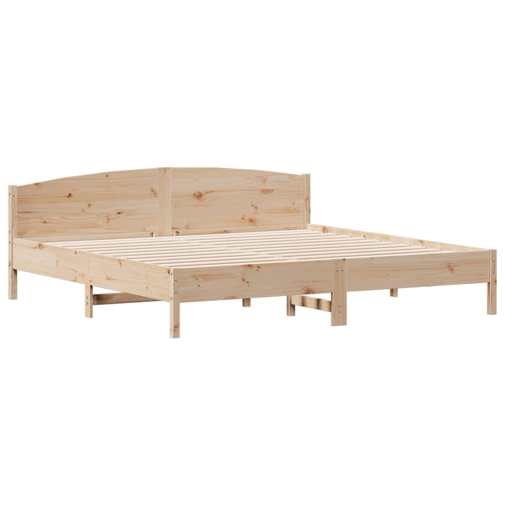 Bed Frame without Mattress 200x200 cm Solid Wood Pine