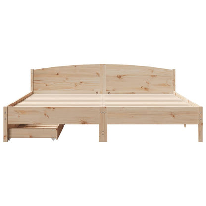 Bed Frame without Mattress 180x200 cm Super King Solid Wood Pine