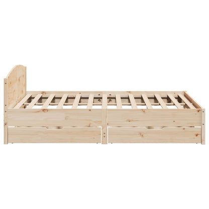 Bed Frame without Mattress 180x200 cm Super King Solid Wood Pine