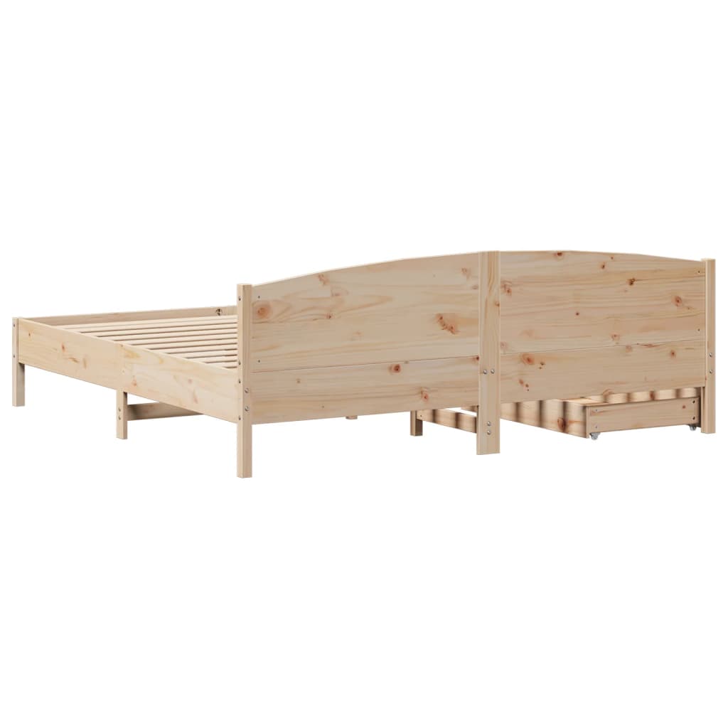 Bed Frame without Mattress 180x200 cm Super King Solid Wood Pine