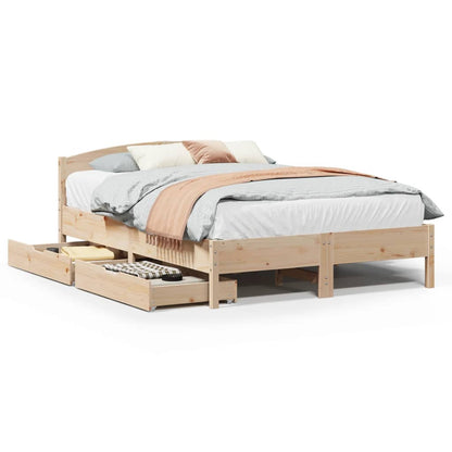 Bed Frame without Mattress 160x200 cm Solid Wood Pine