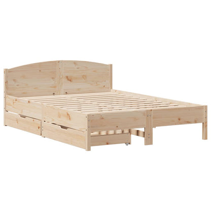 Bed Frame without Mattress 160x200 cm Solid Wood Pine