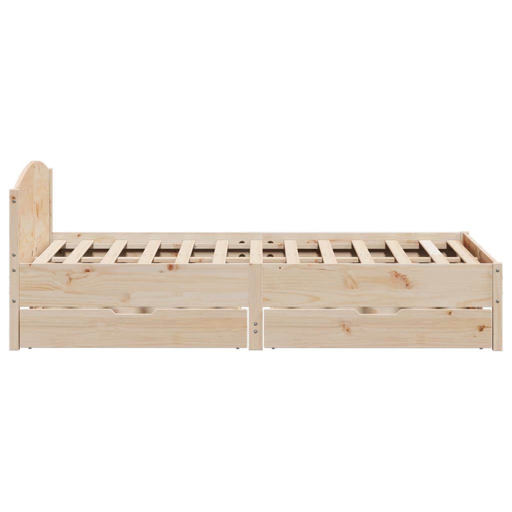 Bed Frame without Mattress 160x200 cm Solid Wood Pine