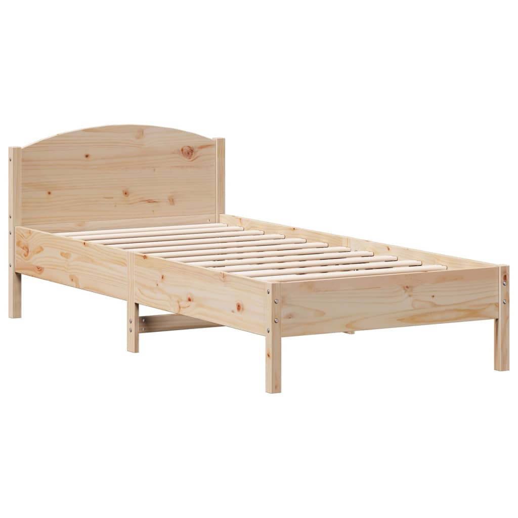 Bed Frame without Mattress 90x190 cm Single Solid Wood Pine