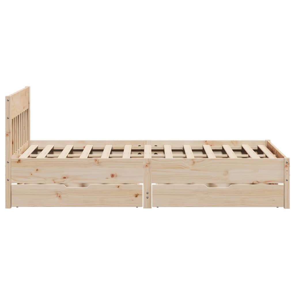 Bed Frame without Mattress 160x200 cm Solid Wood Pine