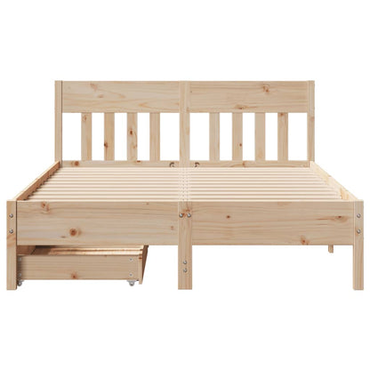 Bed Frame without Mattress 120x200 cm Solid Wood Pine