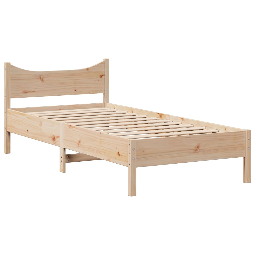 Bed Frame with Drawers 100x200 cm Solid Wood Pine