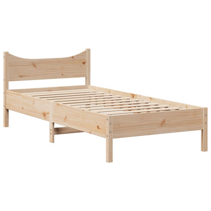 Bed Frame with Drawers 75x190 cm Small Single Solid Wood Pine