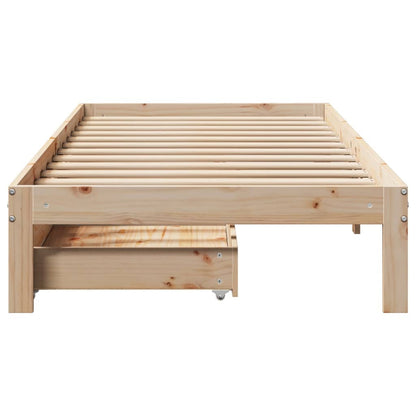 Bed Frame with Drawers without Mattress 75x190 cm Small Single