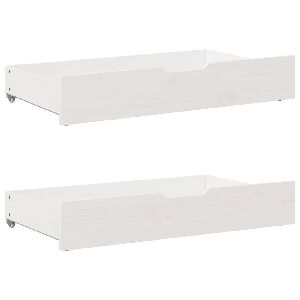 Bed Frame with Drawers without Mattress White 75x190 cm Small Single