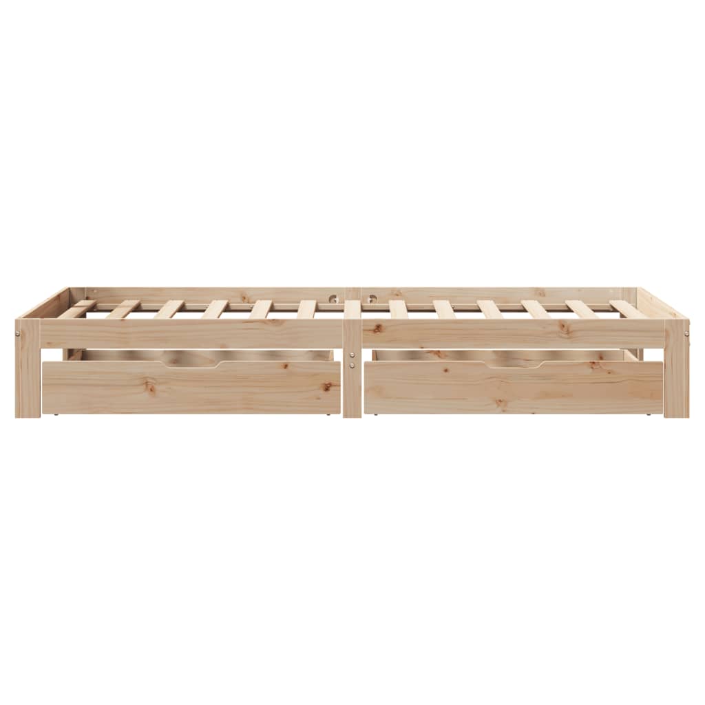 Bed Frame with Drawers without Mattress 90x190 cm Single