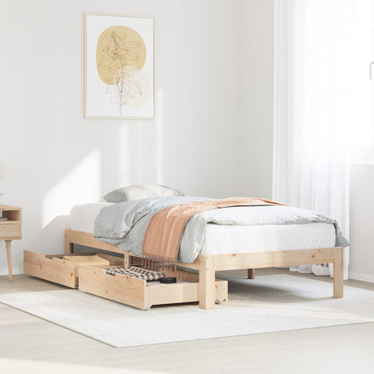 Bed Frame with Drawers without Mattress 90x190 cm Single