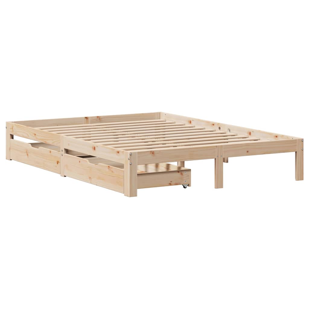 Bed Frame with Drawers without Mattress 150x200 cm King Size