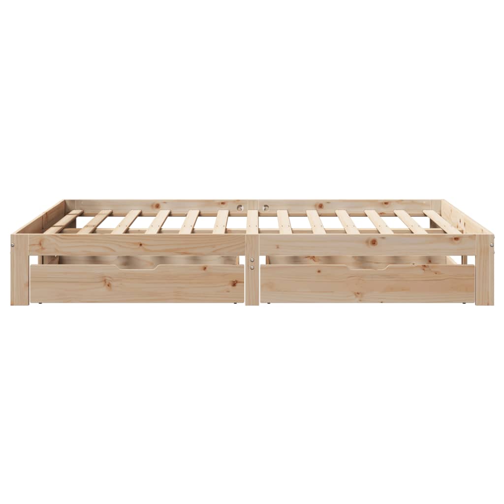 Bed Frame with Drawers without Mattress 150x200 cm King Size