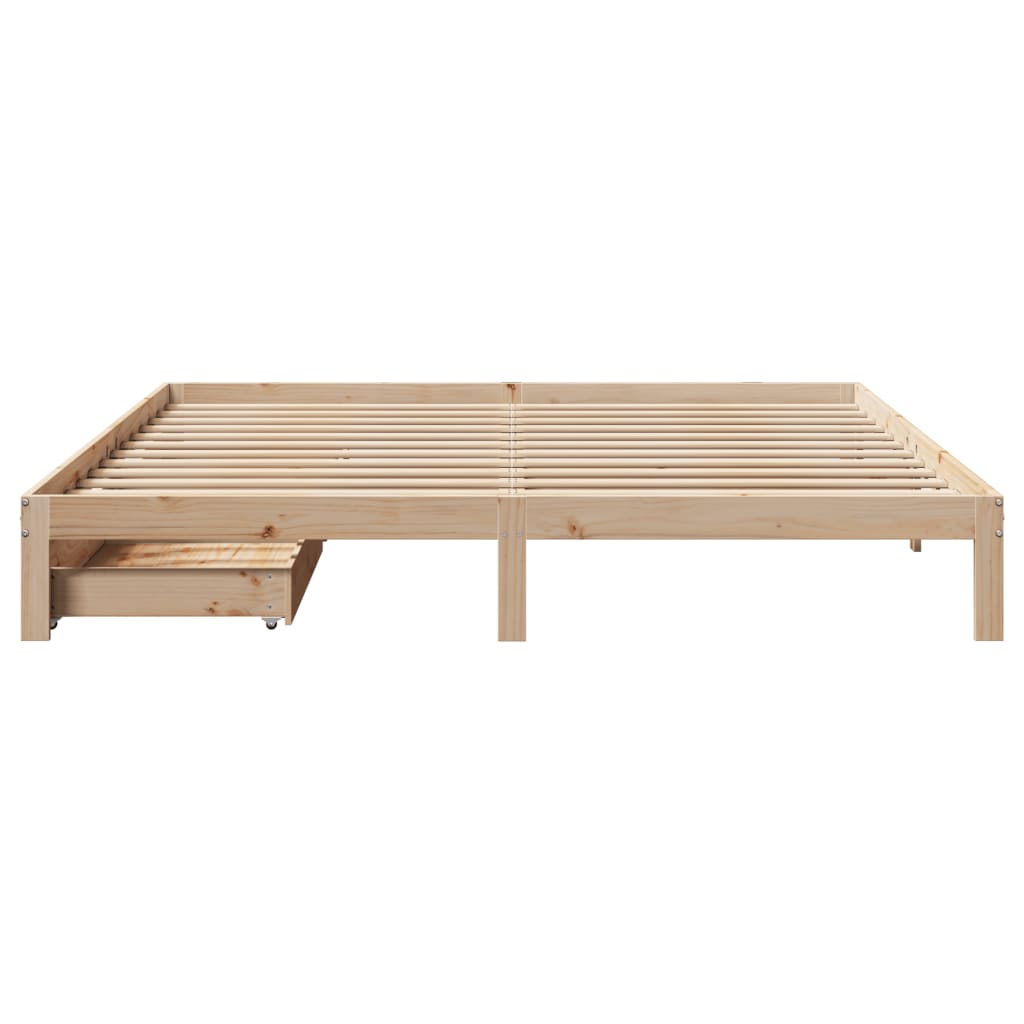 Bed Frame with Drawers without Mattress 200x200 cm