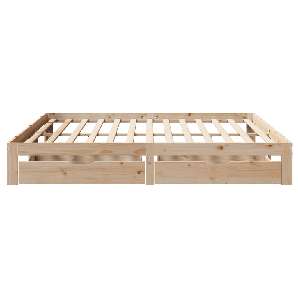 Bed Frame with Drawers without Mattress 200x200 cm