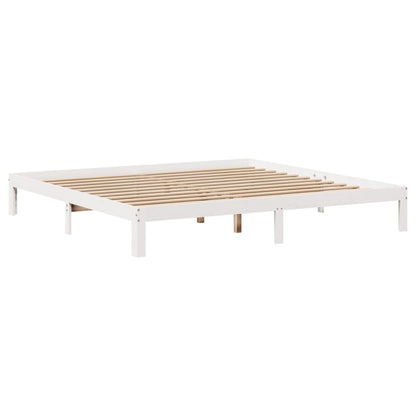 Bed Frame with Drawers without Mattress White 200x200 cm