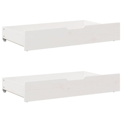 Bed Frame with Drawers without Mattress White 200x200 cm