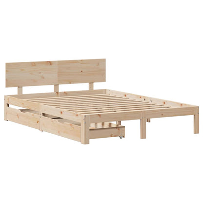 Bed Frame with Drawers without Mattress 120x190 cm Small Double