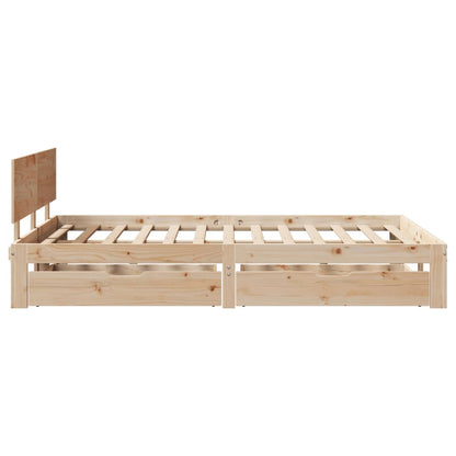 Bed Frame with Drawers without Mattress 120x190 cm Small Double