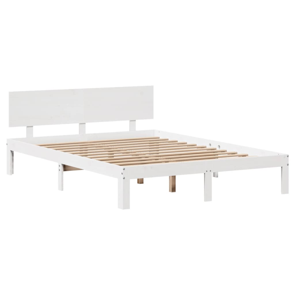 Bed Frame with Drawers without Mattress White 120x190 cm Small Double