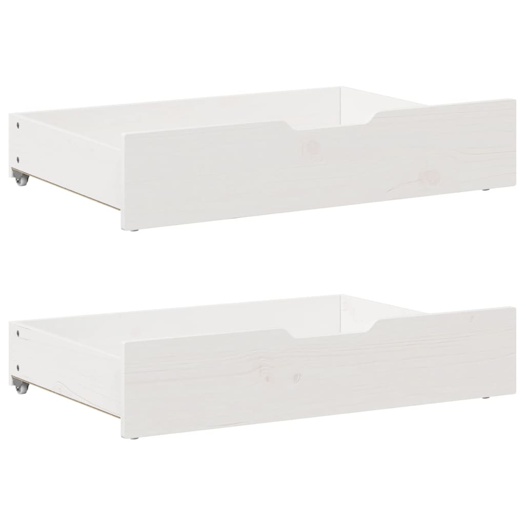 Bed Frame with Drawers without Mattress White 120x190 cm Small Double