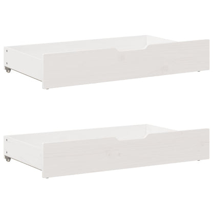 Bed Frame with Drawers without Mattress White 100x200 cm