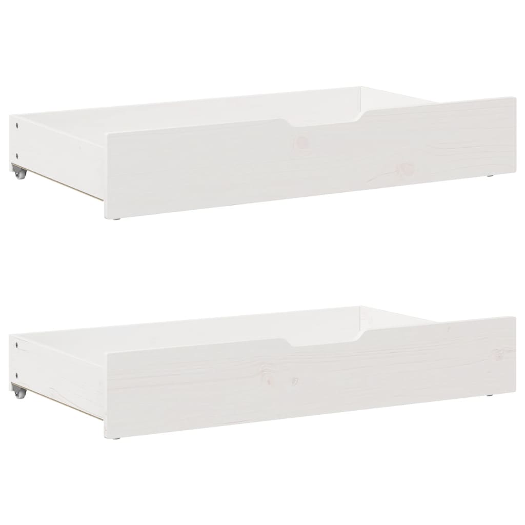 Bed Frame with Drawers without Mattress White90x190 cm Single