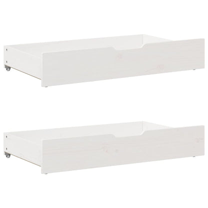 Bed Frame with Drawers without Mattress White90x190 cm Single