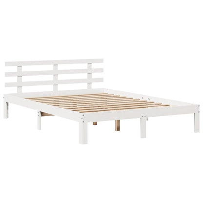 Bed Frame with Drawers without Mattress White 135x190 cm Double