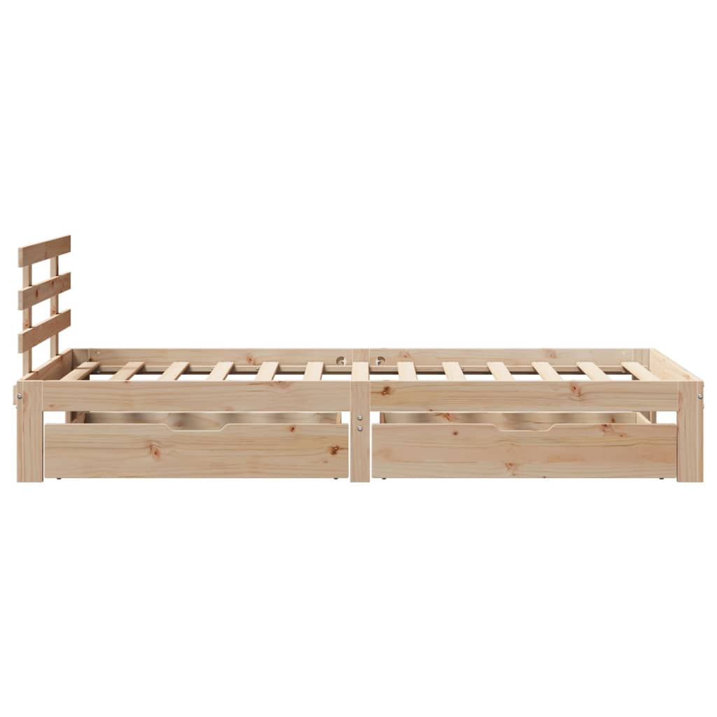 Bed Frame with Drawers without Mattress 100x200 cm