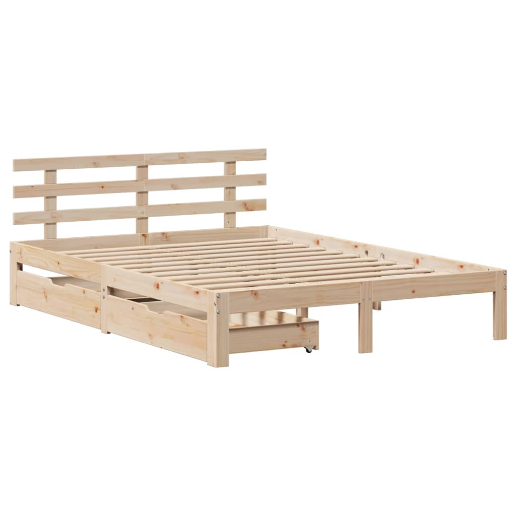 Bed Frame with Drawers without Mattress 120x200 cm