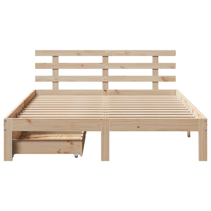 Bed Frame with Drawers without Mattress 120x200 cm