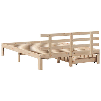 Bed Frame with Drawers without Mattress 120x200 cm