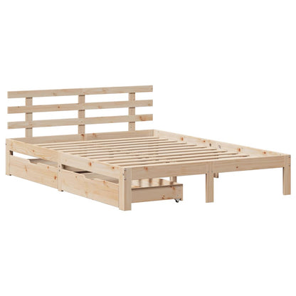 Bed Frame with Drawers without Mattress 140x200 cm