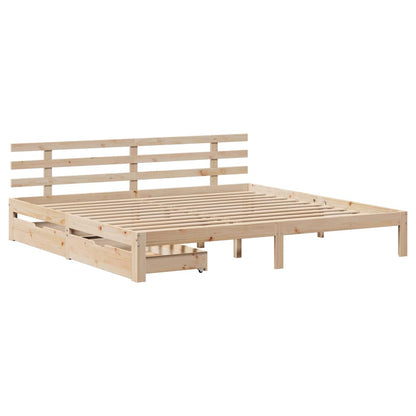 Bed Frame with Drawers without Mattress 180x200 cm Super King