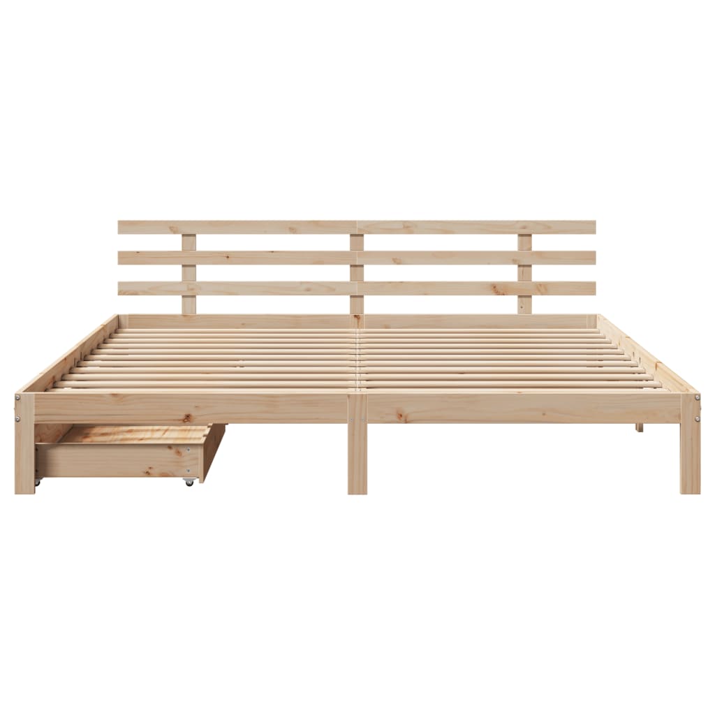 Bed Frame with Drawers without Mattress 180x200 cm Super King