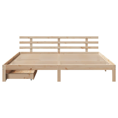 Bed Frame with Drawers without Mattress 180x200 cm Super King