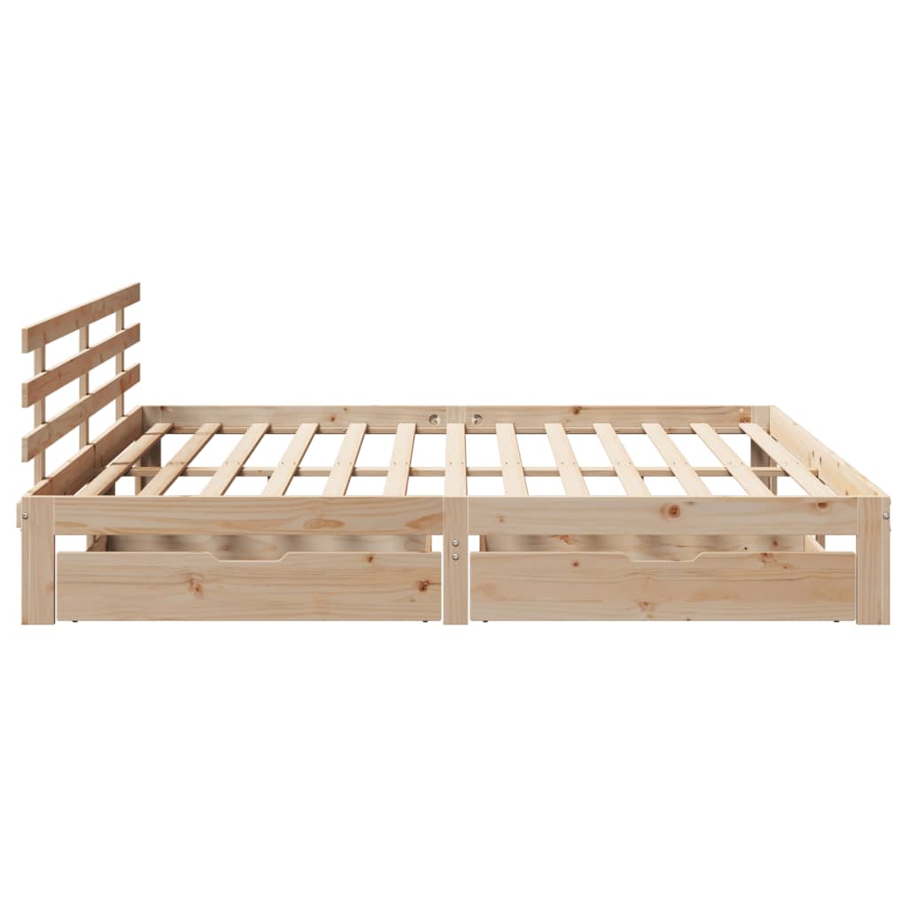 Bed Frame with Drawers without Mattress 180x200 cm Super King