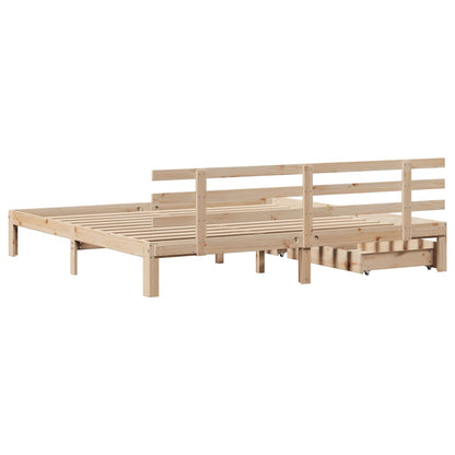 Bed Frame with Drawers without Mattress 180x200 cm Super King