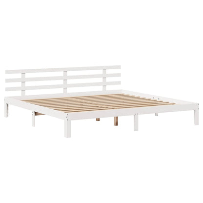 Bed Frame with Drawers without Mattress White 180x200 cm Super King