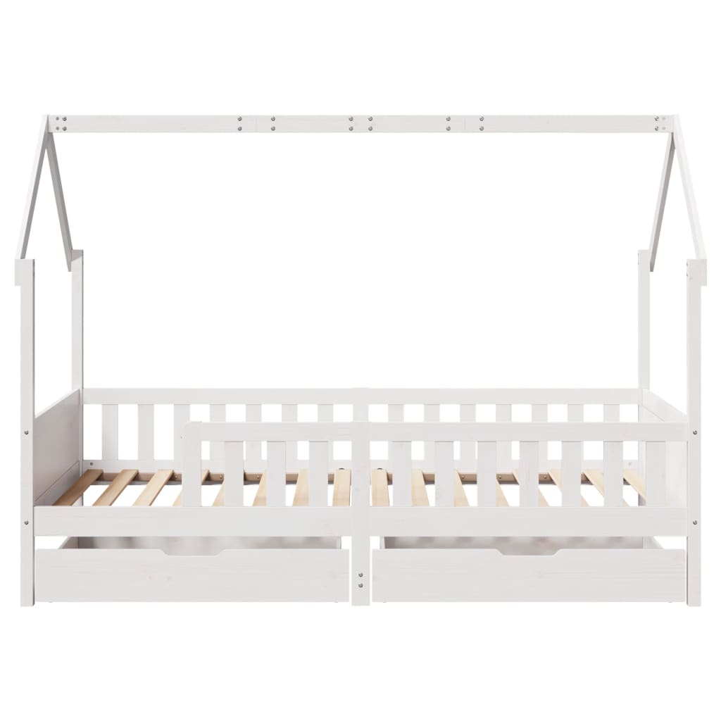 Kids Bed Frame with Drawers without Mattress 80x200 cm Solid Wood