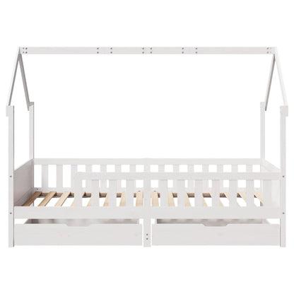 Kids Bed Frame with Drawers without Mattress 80x200 cm Solid Wood