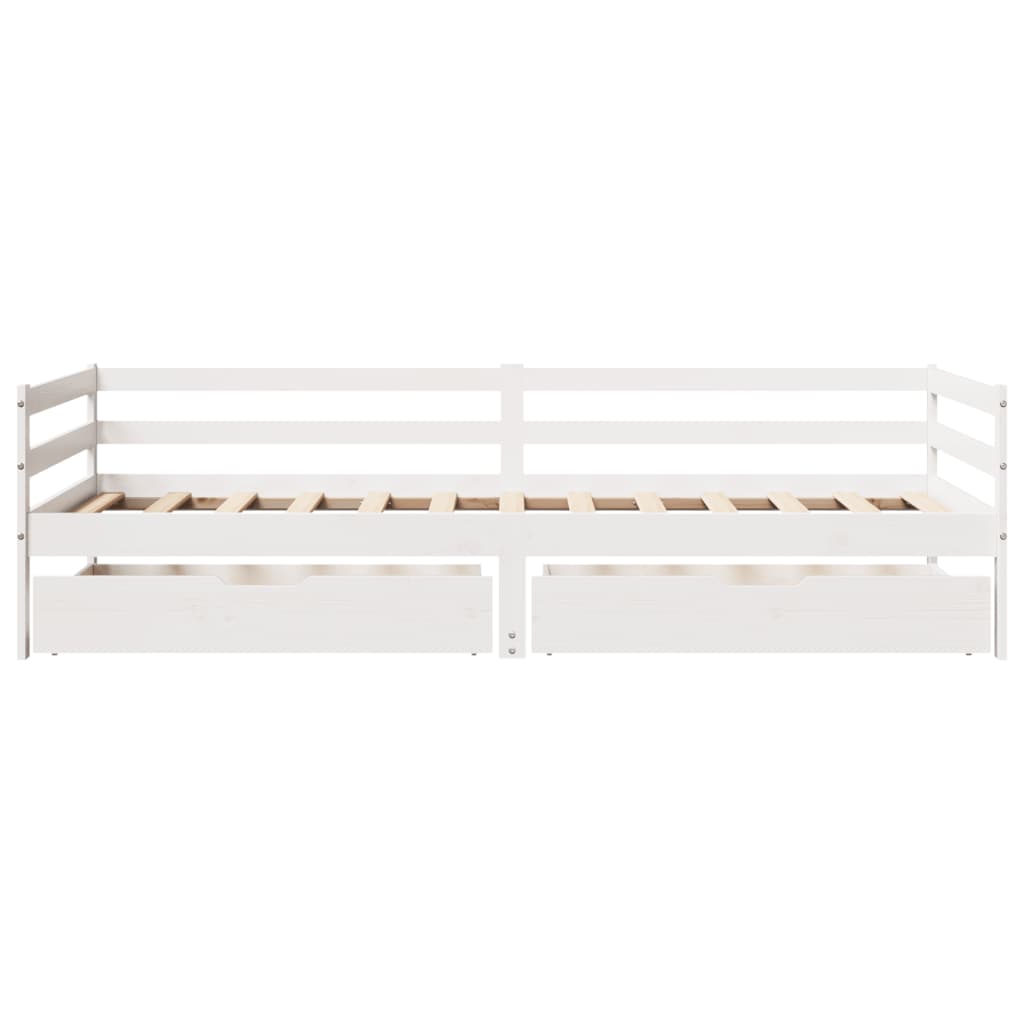 Daybed with Drawers without Mattress 90x200 cm Solid Wood