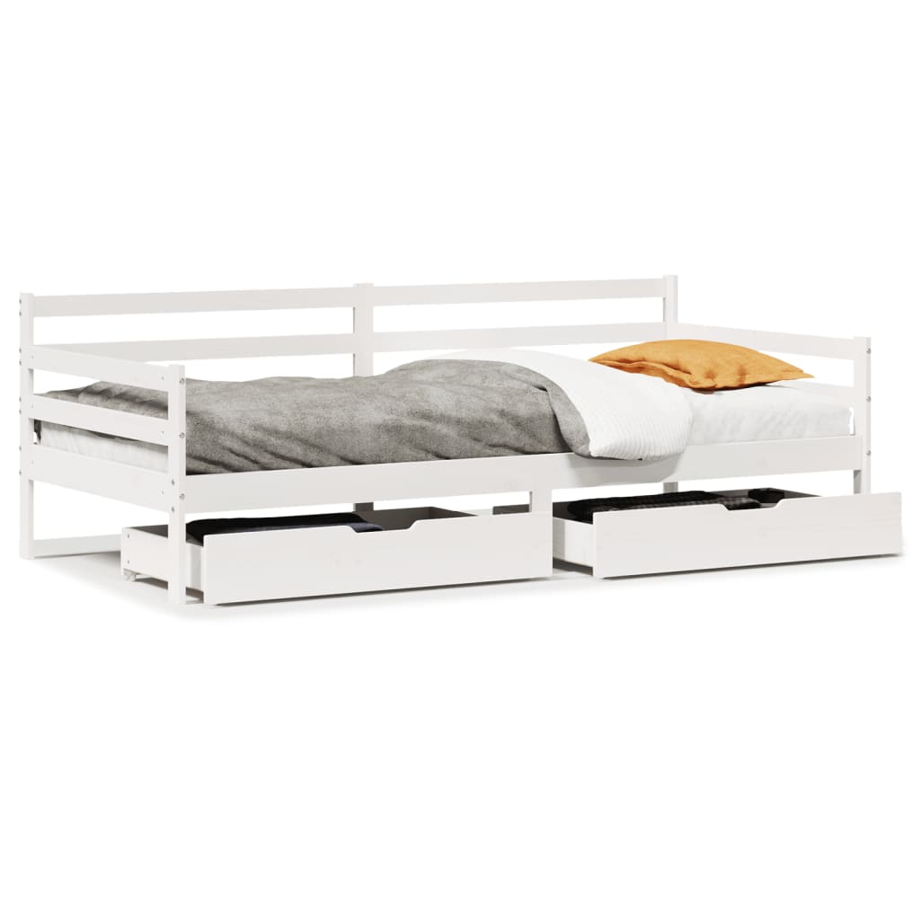 Daybed with Drawers without Mattress 90x200 cm Solid Wood