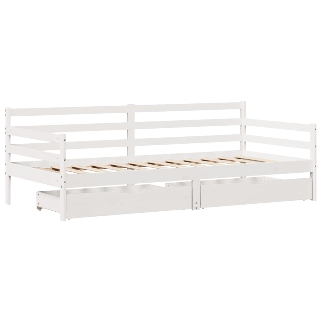 Daybed with Drawers without Mattress 90x200 cm Solid Wood