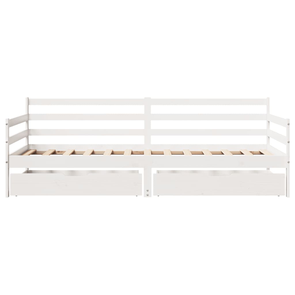 Daybed with Drawers without Mattress 90x200 cm Solid Wood