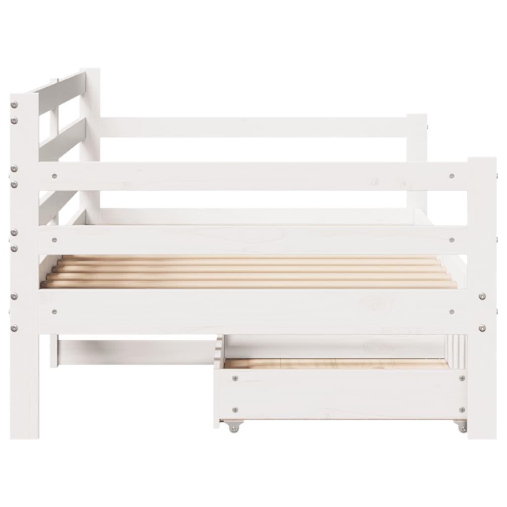 Daybed with Drawers without Mattress 90x200 cm Solid Wood