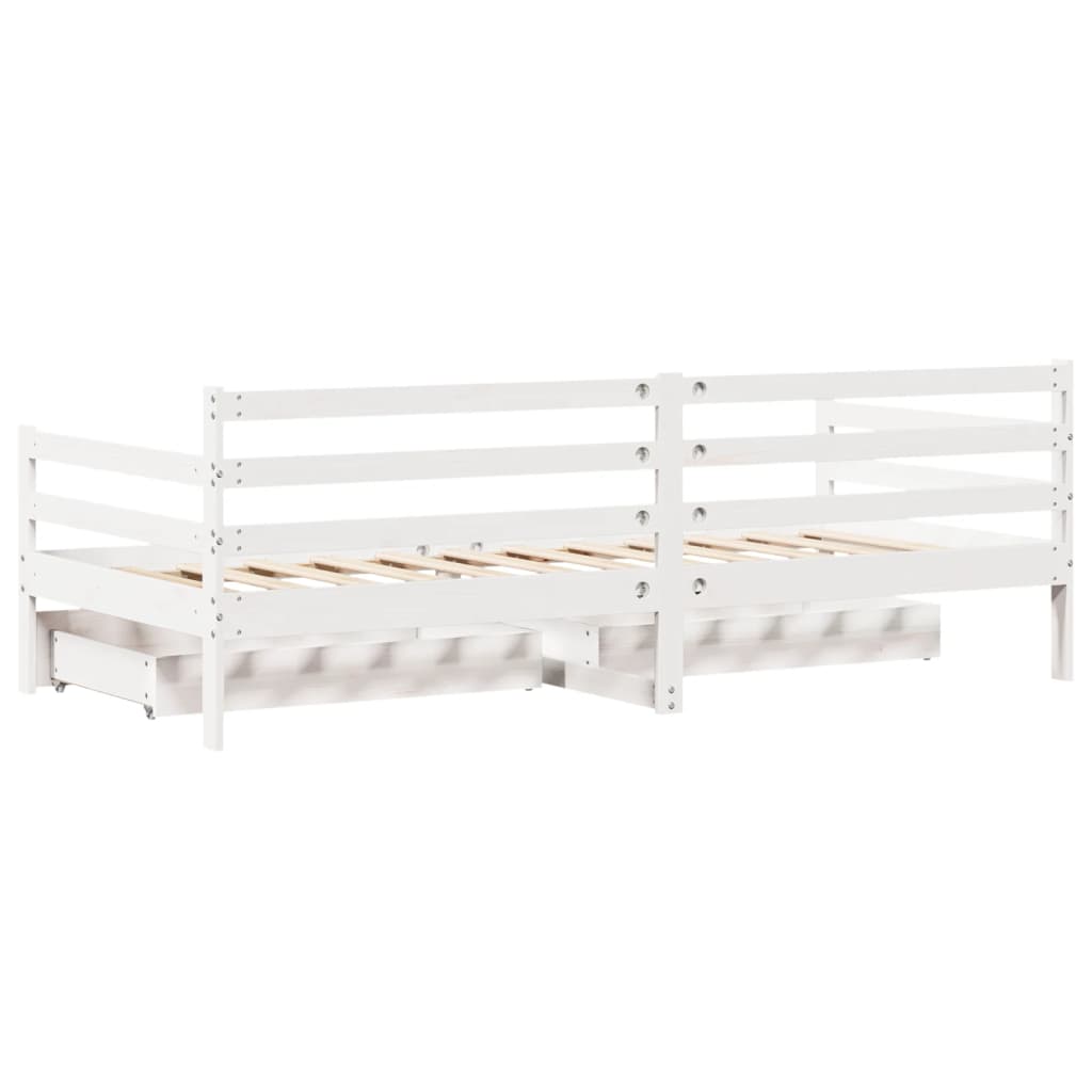 Daybed with Drawers without Mattress 90x200 cm Solid Wood